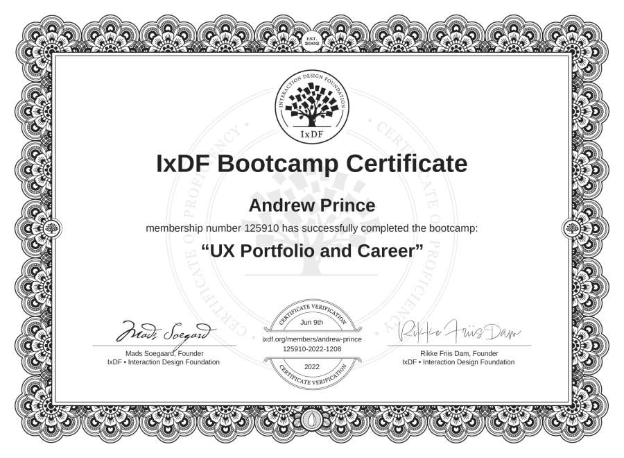 Bootcamp Certificate