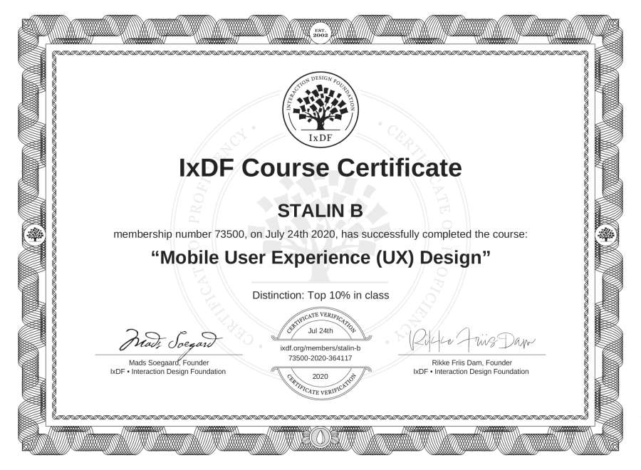 Course Certificate