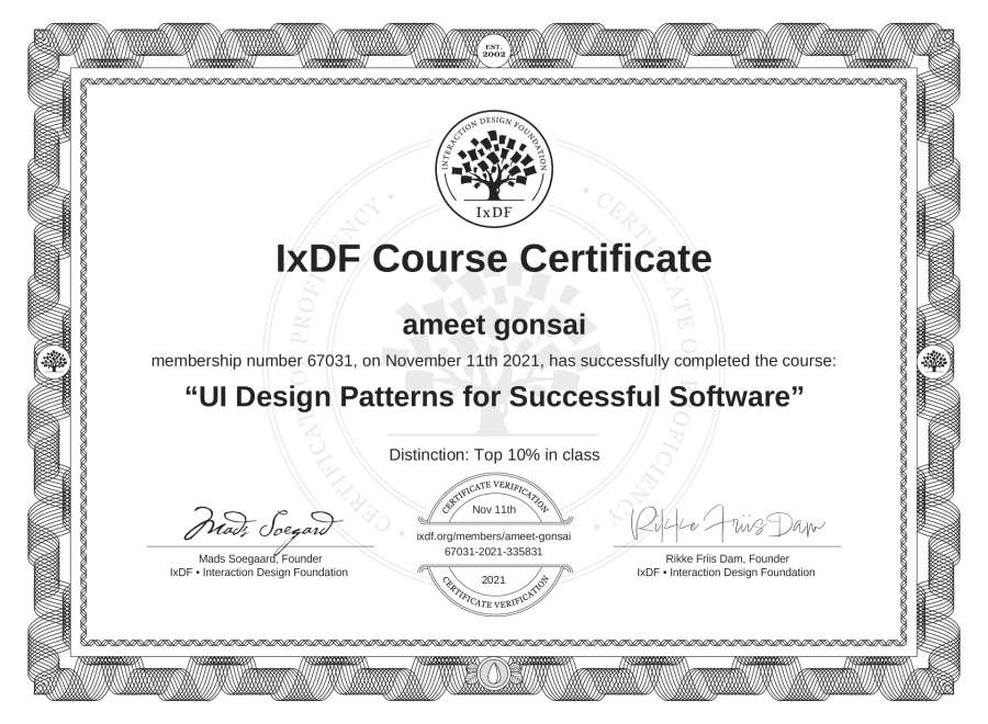 Course Certificate