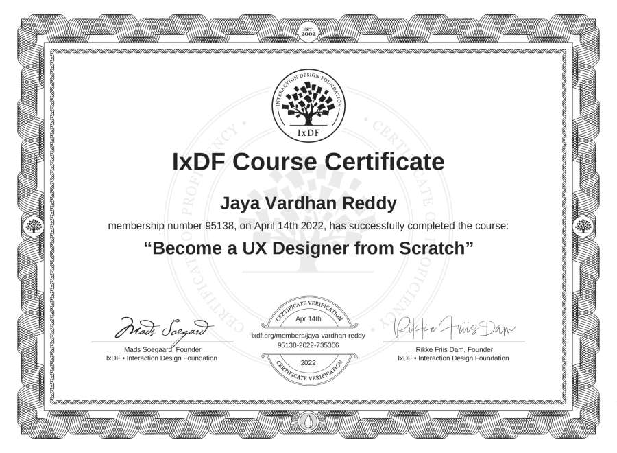 Course Certificate