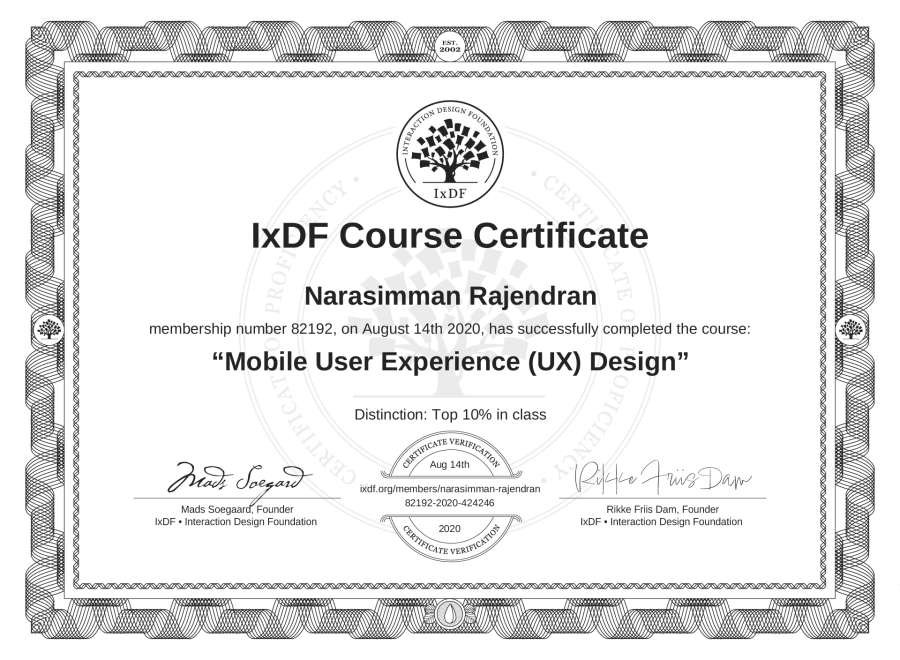 Course Certificate