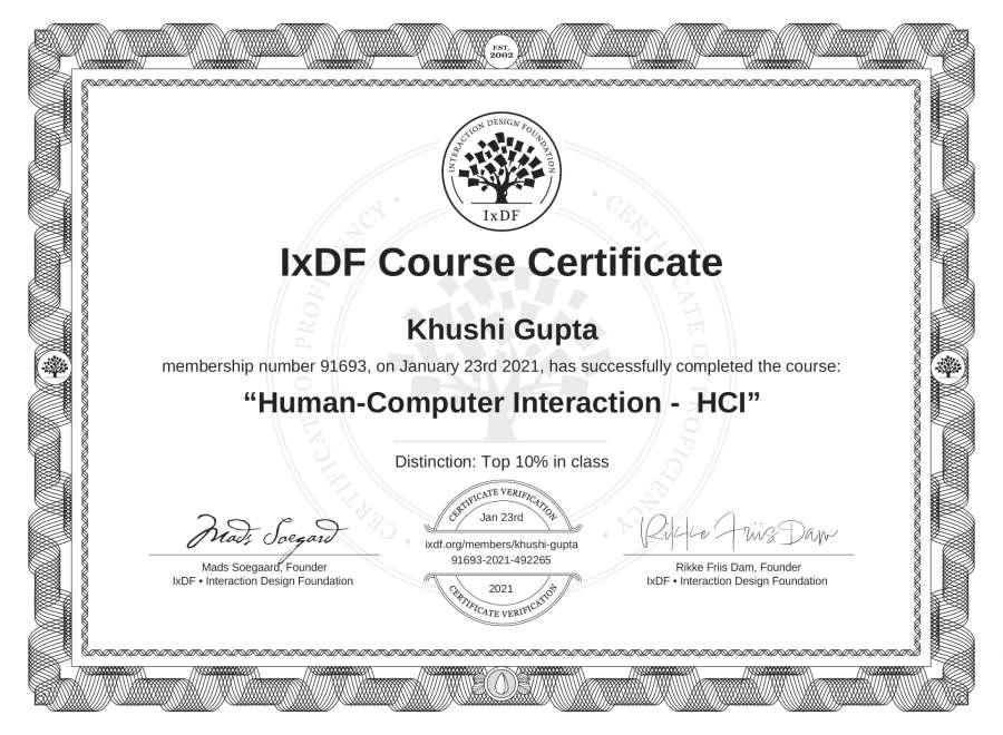 Course Certificate