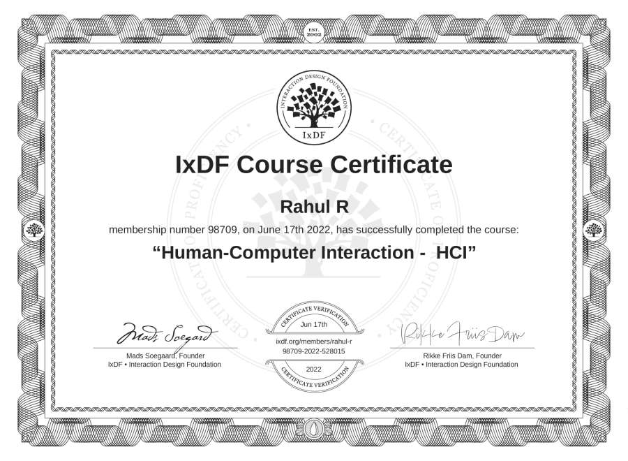 Course Certificate