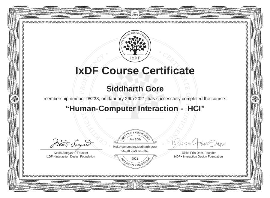 Course Certificate