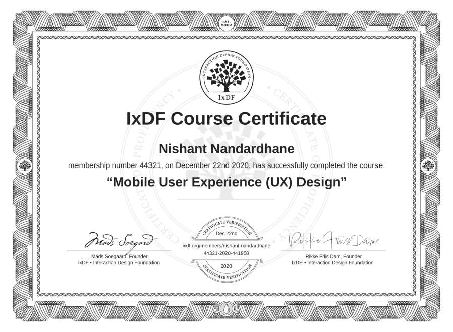 Course Certificate