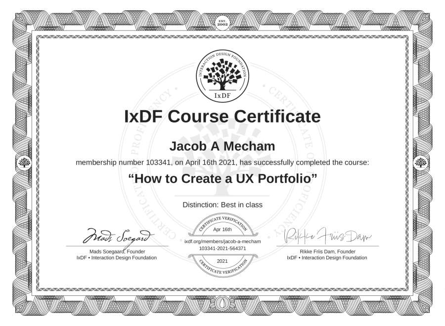 Course Certificate