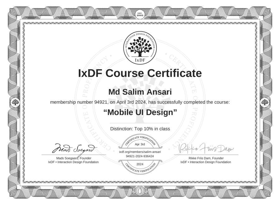 Course Certificate