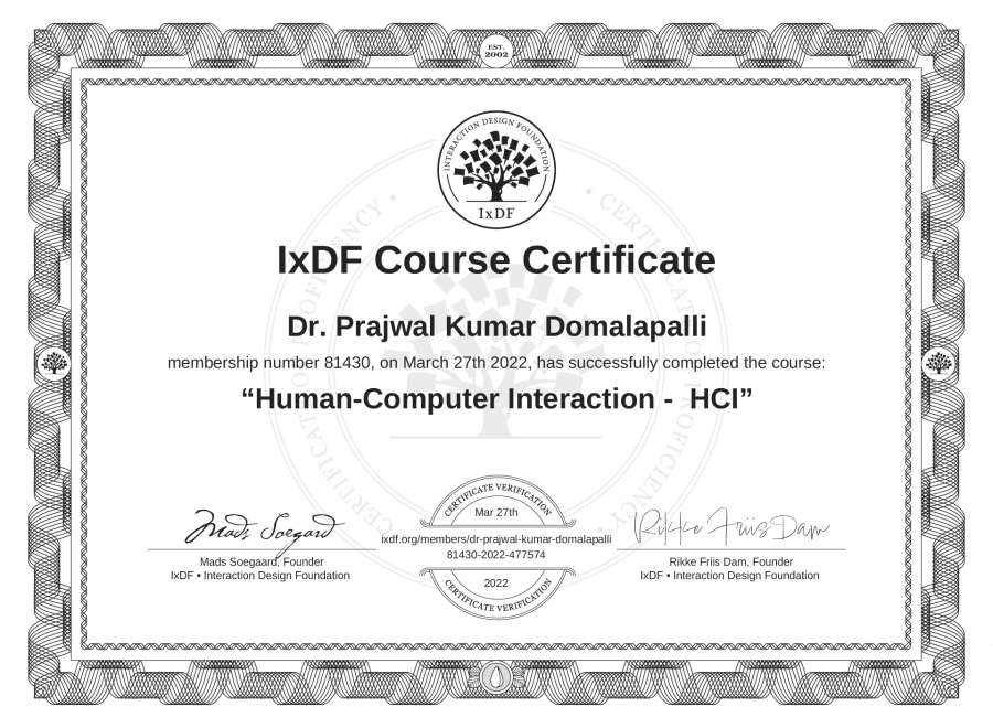Course Certificate
