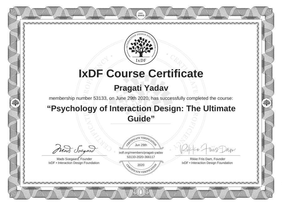 Course Certificate