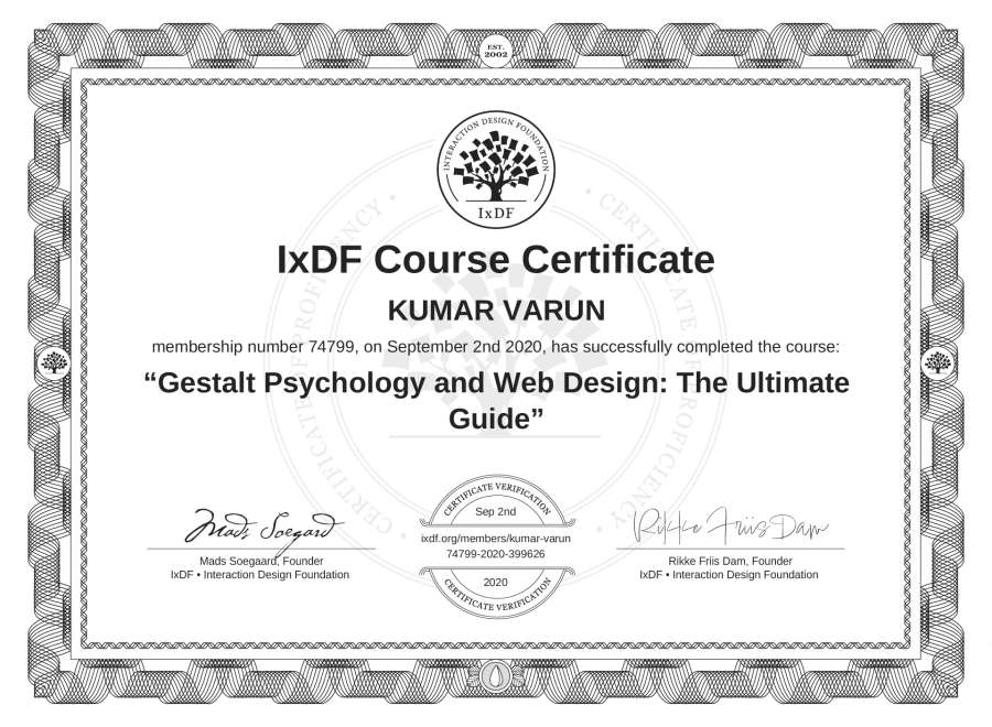Course Certificate