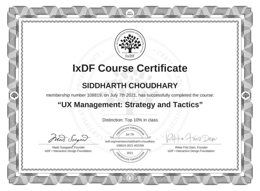 Course Certificate