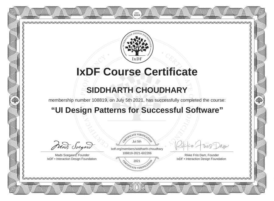 Course Certificate