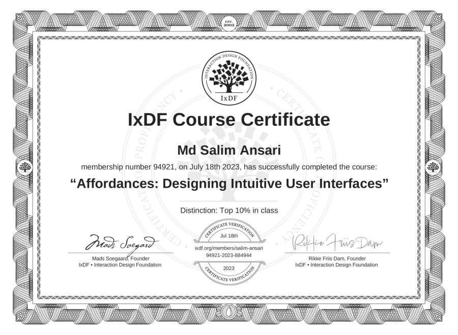 Course Certificate