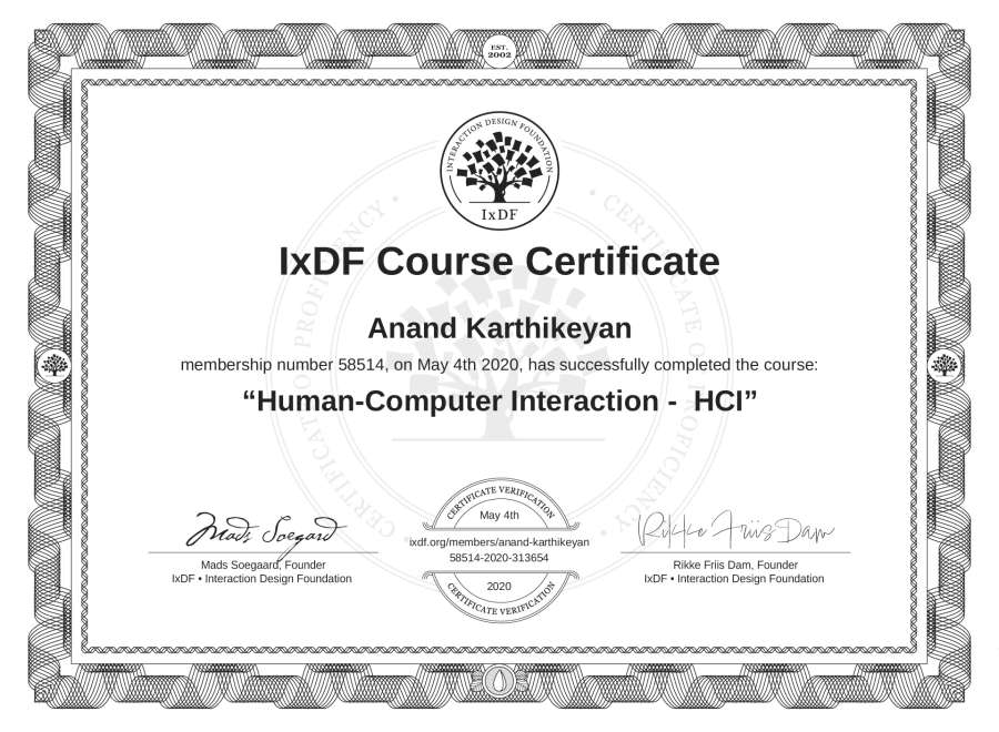 Course Certificate