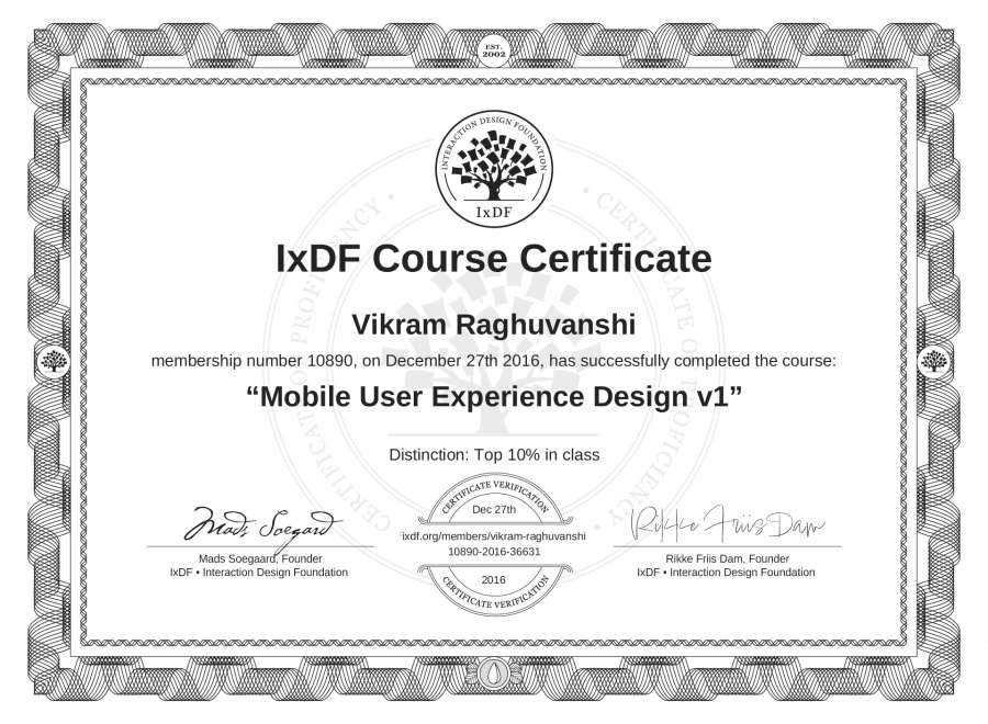 Course Certificate