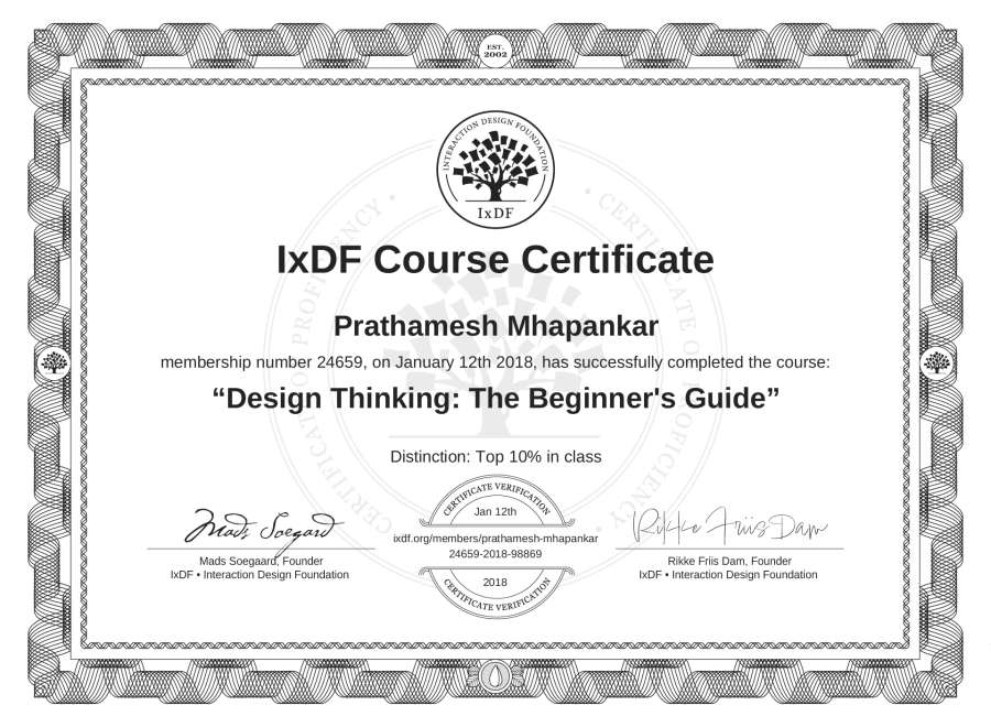 Course Certificate