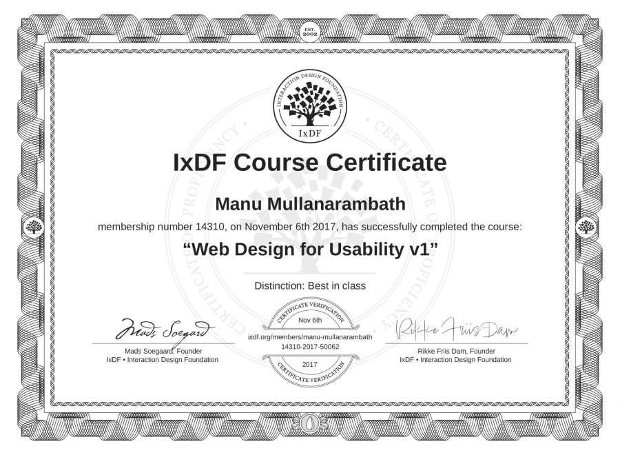 Course Certificate