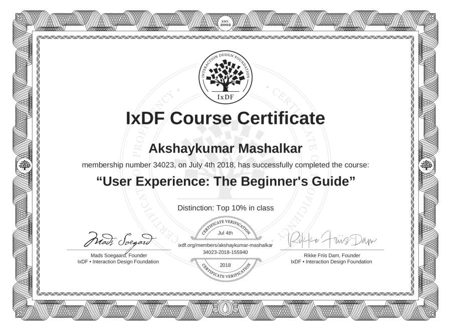 Course Certificate