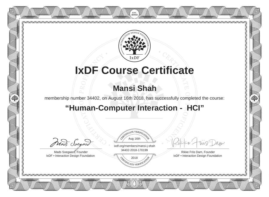 Course Certificate