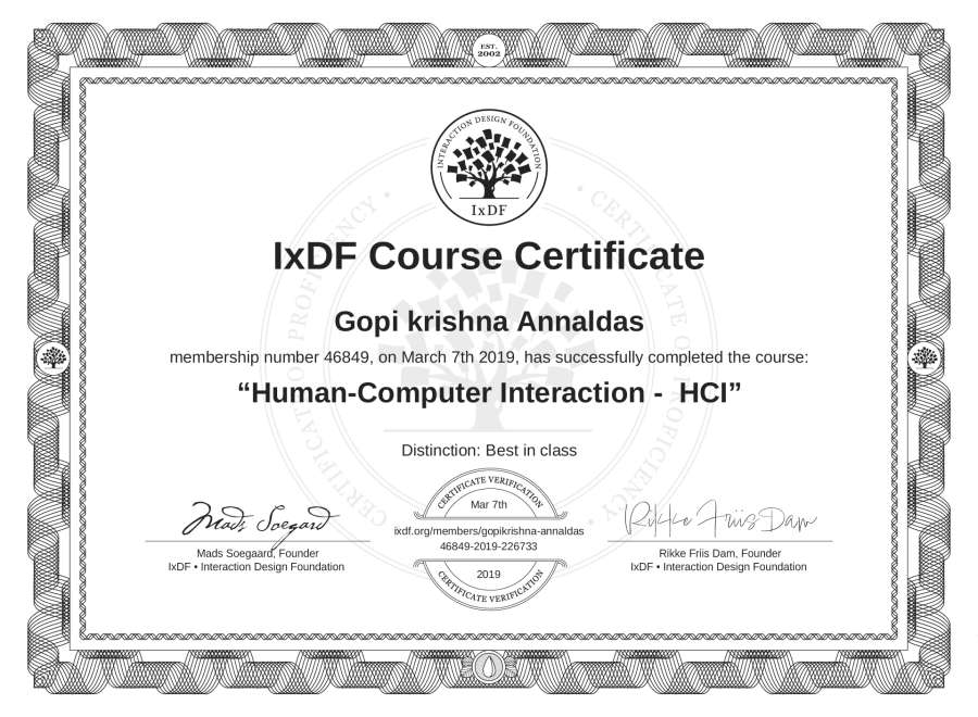 Course Certificate