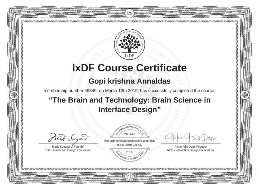 Course Certificate