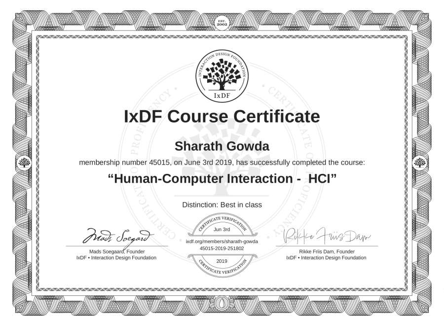 Course Certificate