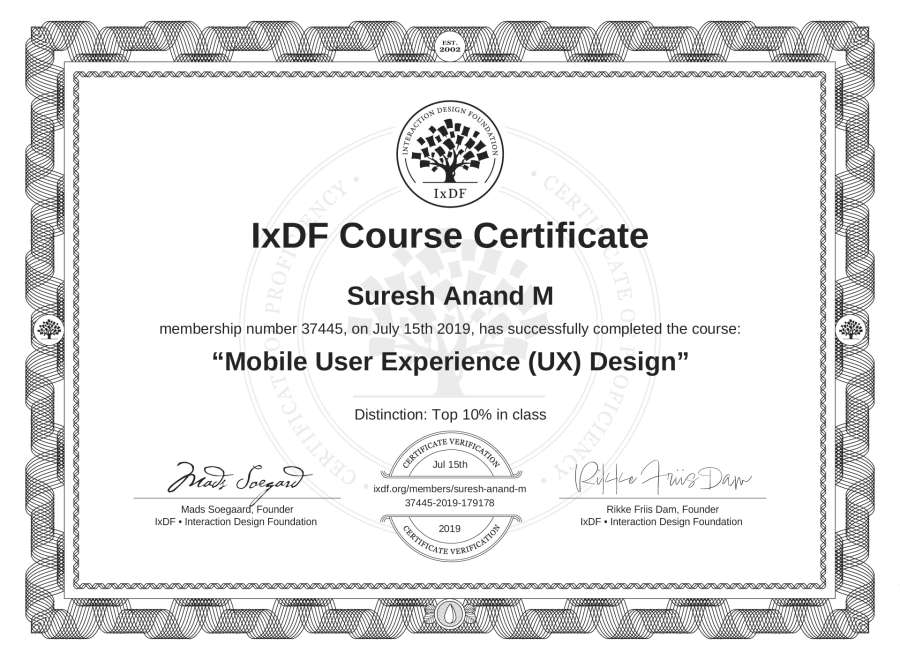 Course Certificate