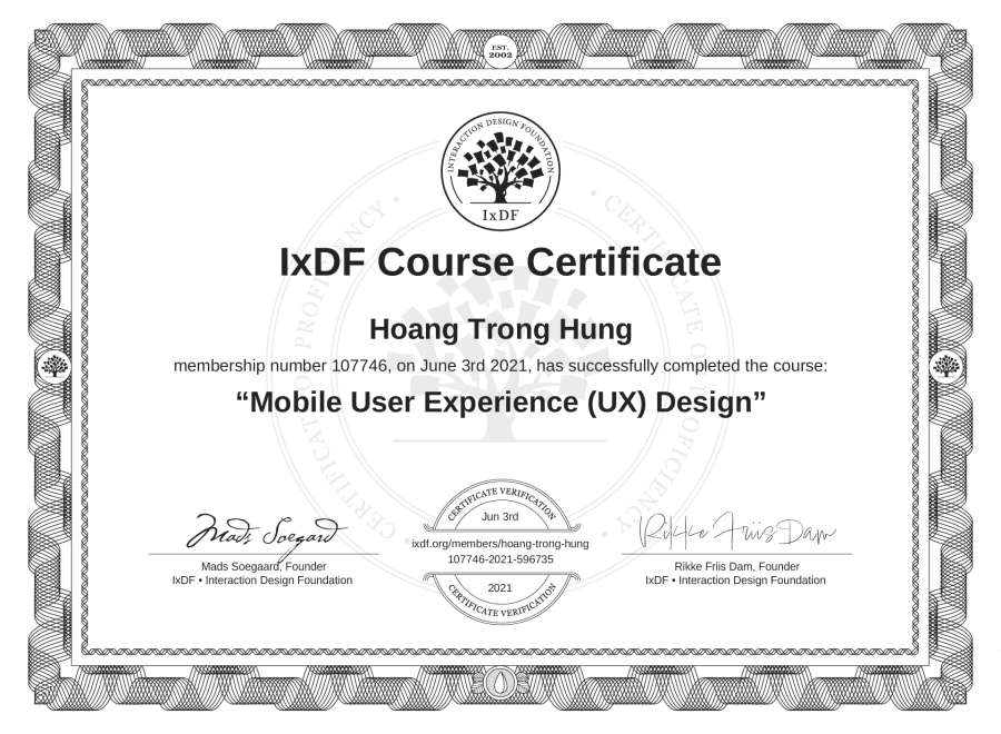 Course Certificate
