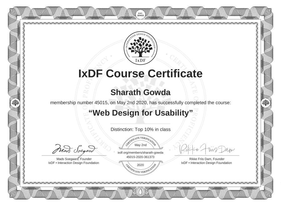 Course Certificate