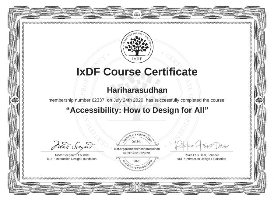 Course Certificate