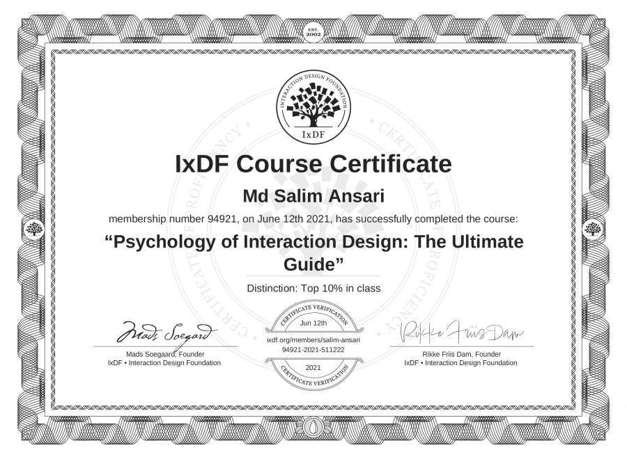 Course Certificate