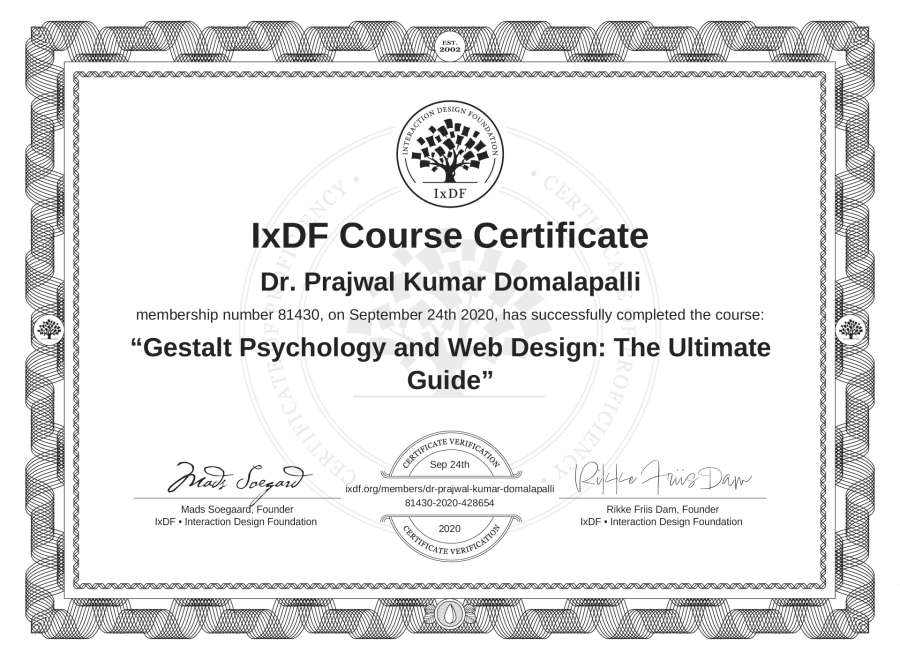 Course Certificate