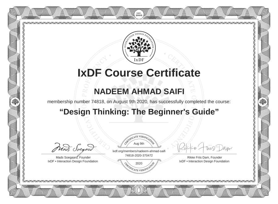 Course Certificate