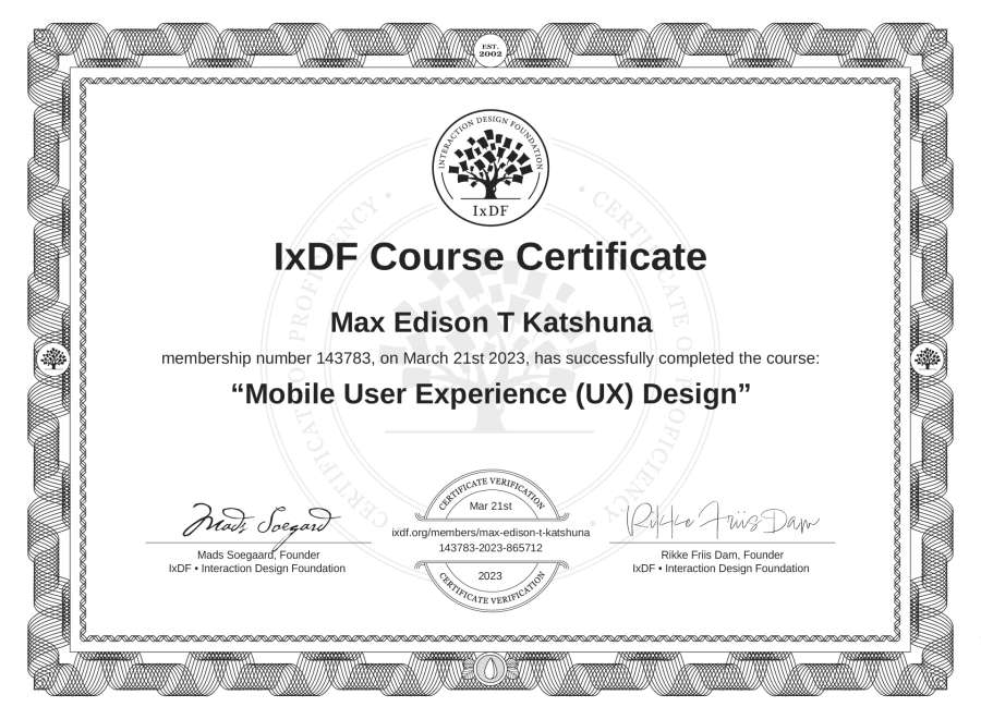 Course Certificate