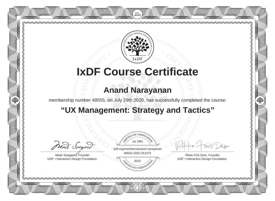 Course Certificate