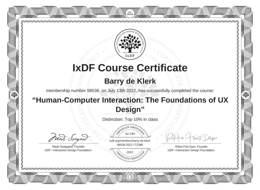 Course Certificate