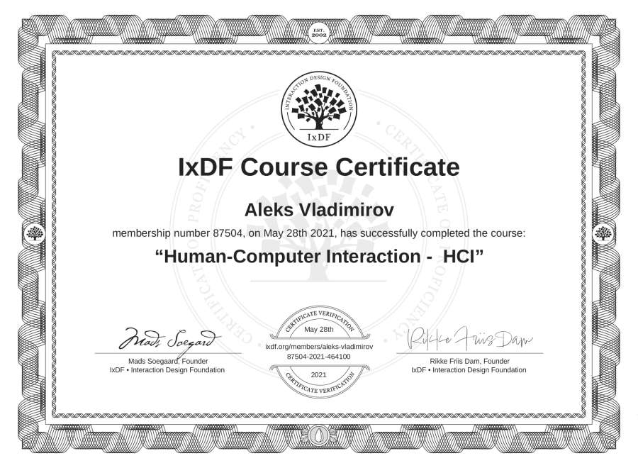 Course Certificate