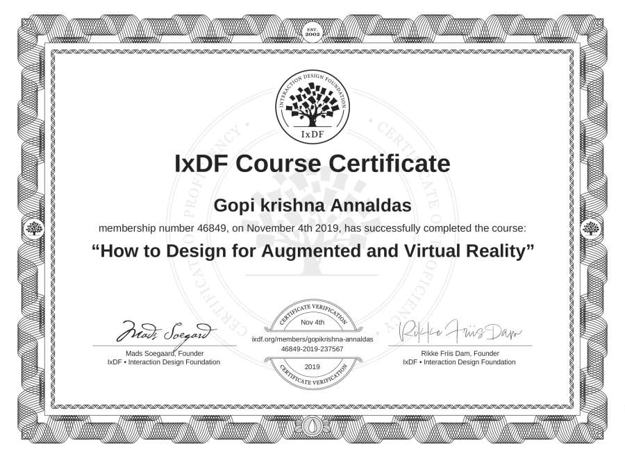 Course Certificate