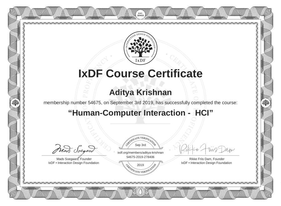 Course Certificate