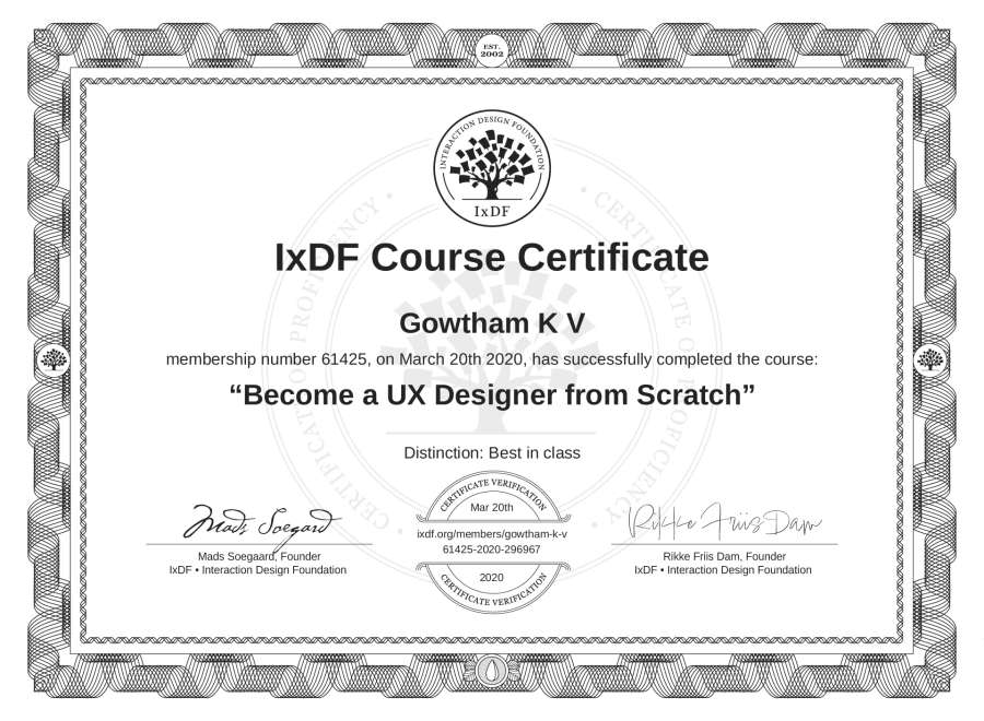 Course Certificate