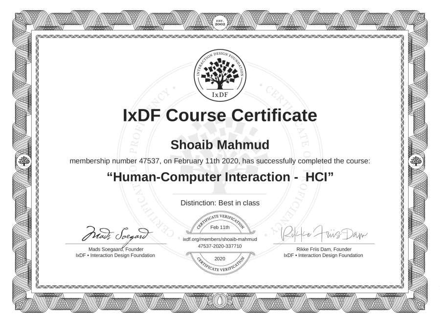Course Certificate