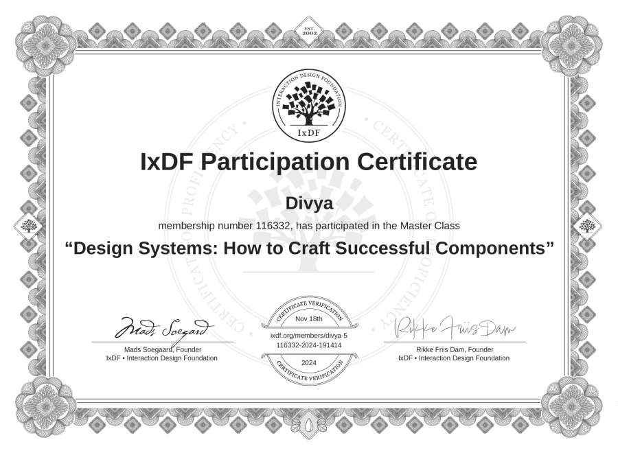 Master Class Certificate