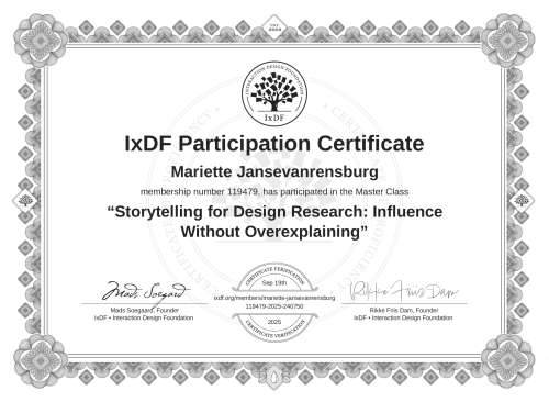 Storytelling for Des