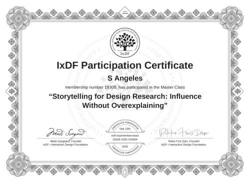 Storytelling for Des