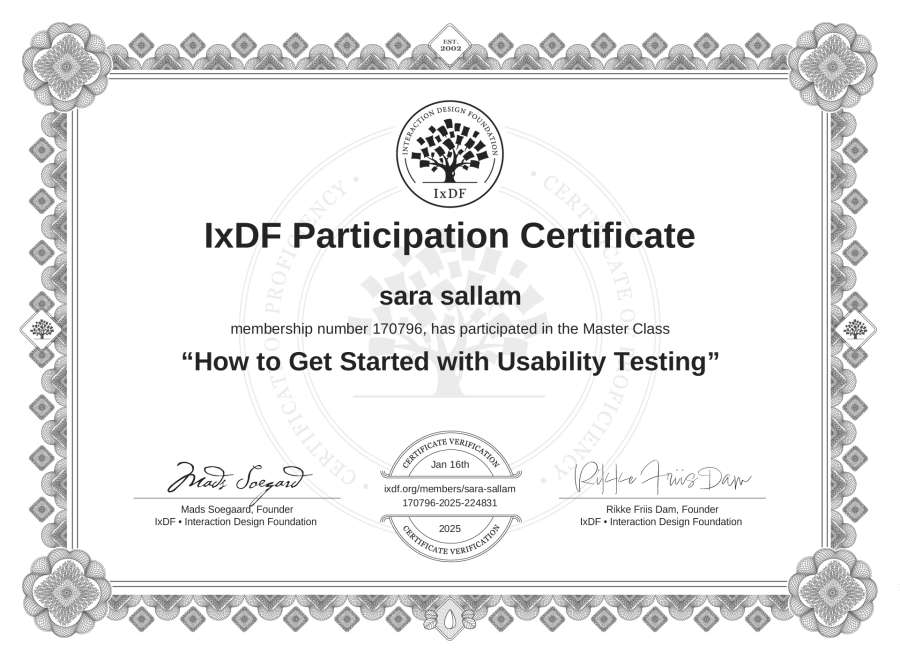 Master Class Certificate