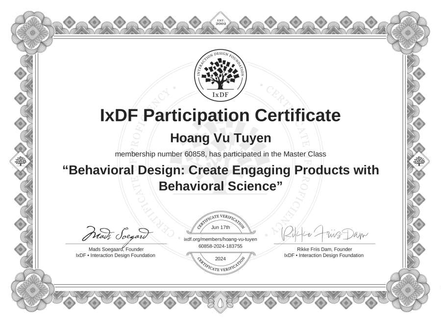 Master Class Certificate