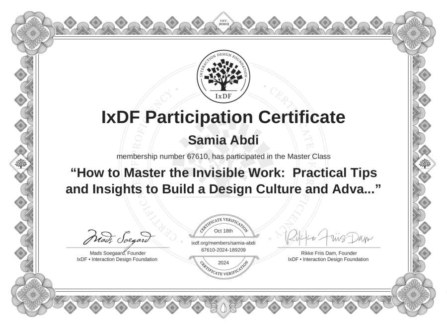 Master Class Certificate