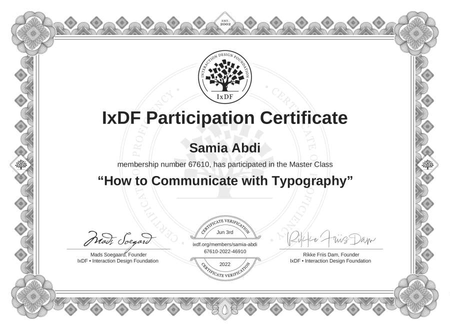 Master Class Certificate