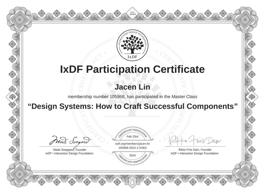 Master Class Certificate