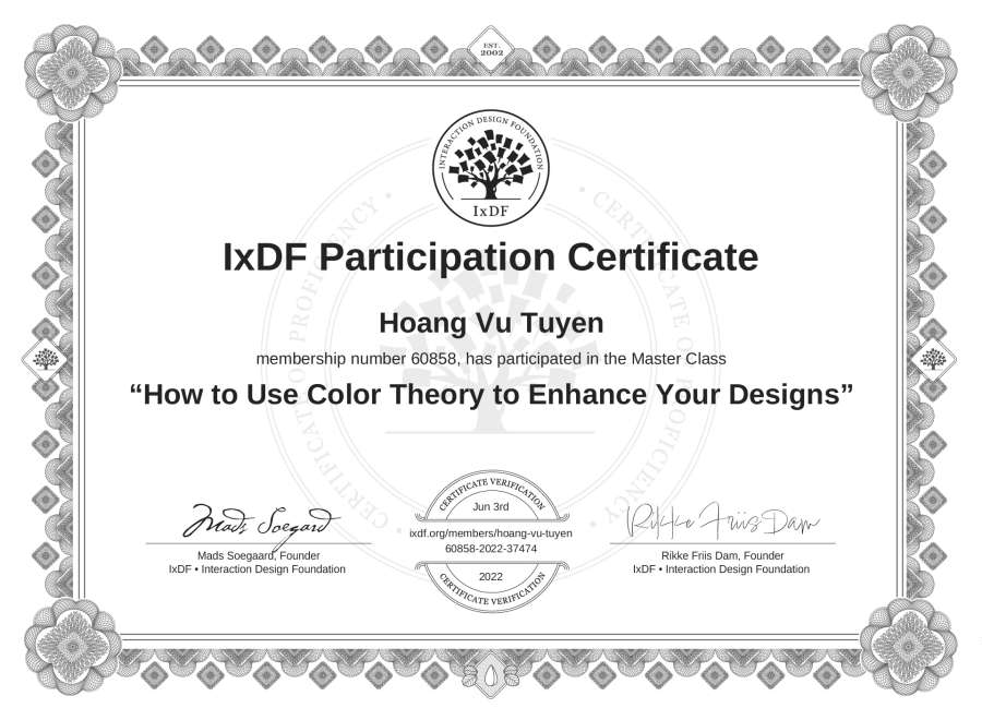 Master Class Certificate